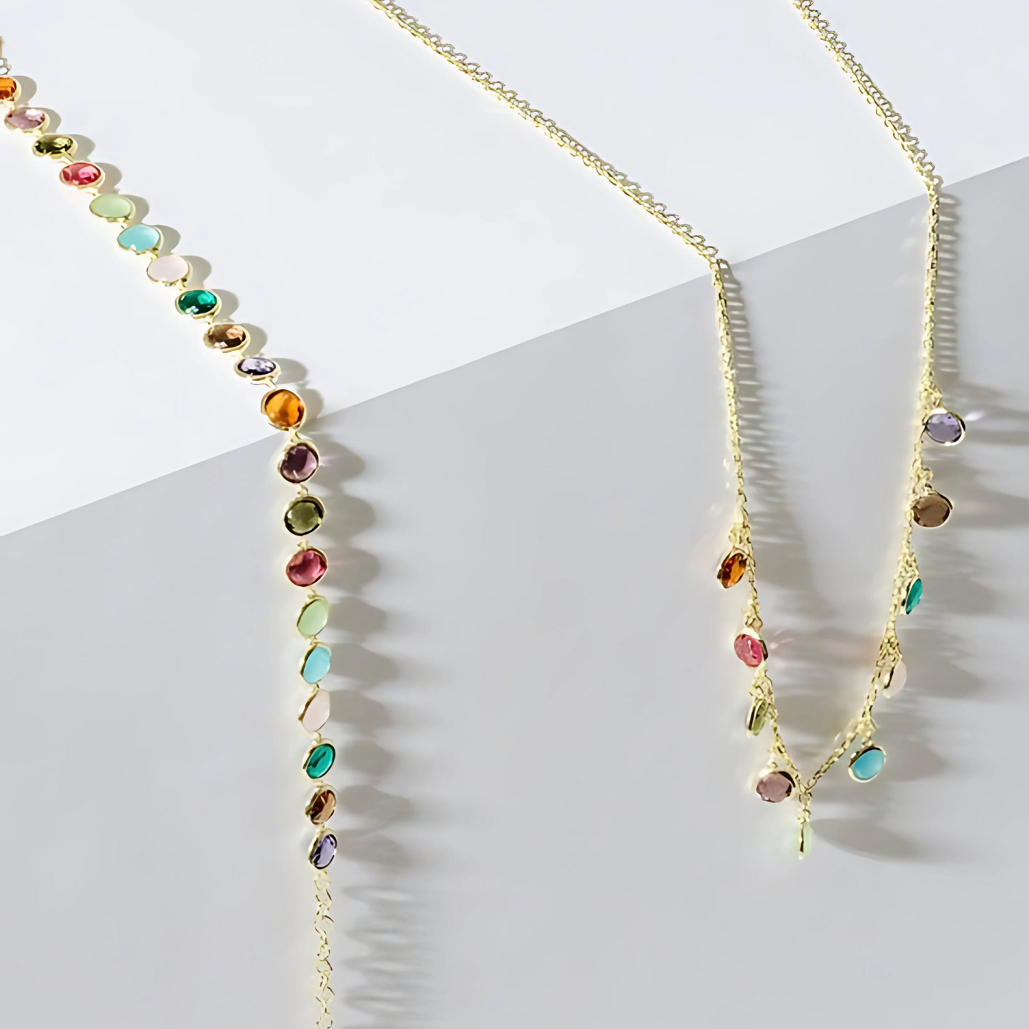 Amore Gemstone Cascade Necklace